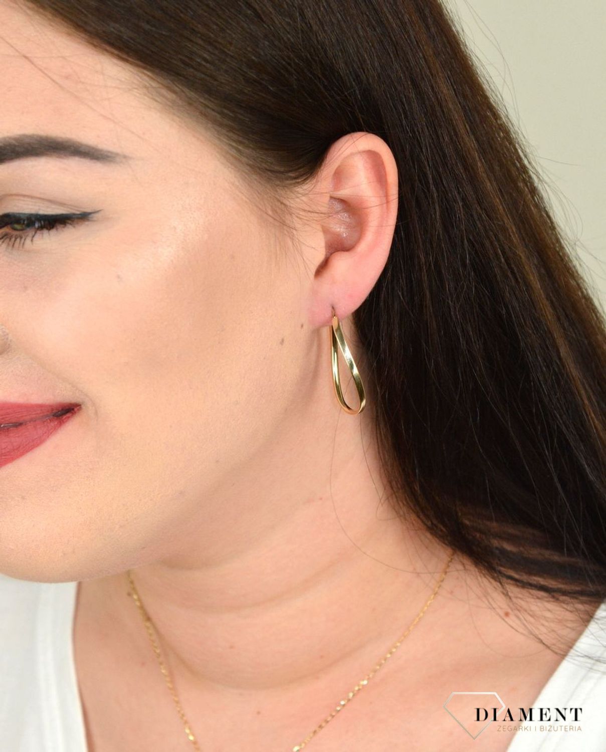 Złote kolczyki Falisty owal KL 8209B.jpg